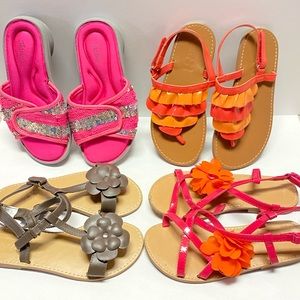 Bundle of four misc girls sandals - size 13